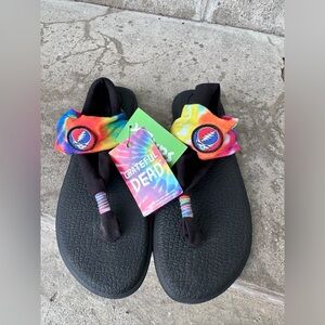 Grateful Dead Sanuk Yoga Sling 2 sandals Size W 7.0 Tie-Dye Limited Edition